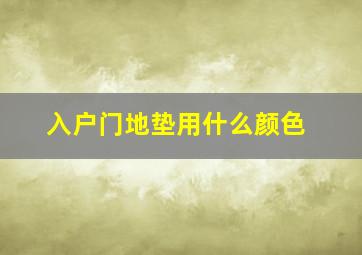 入户门地垫用什么颜色