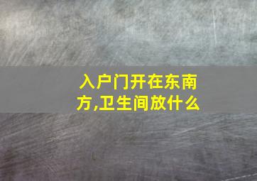 入户门开在东南方,卫生间放什么