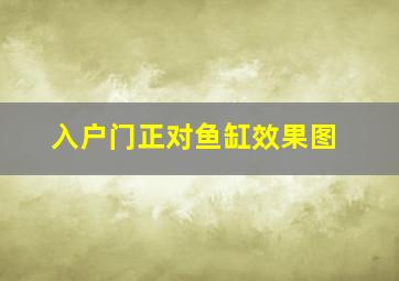 入户门正对鱼缸效果图