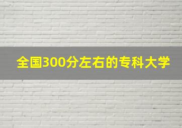 全国300分左右的专科大学