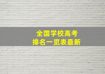 全国学校高考排名一览表最新