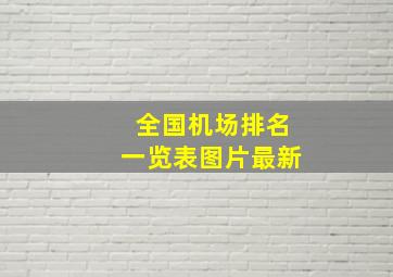 全国机场排名一览表图片最新