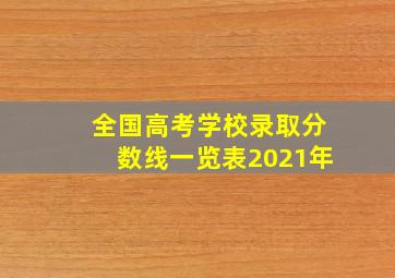 全国高考学校录取分数线一览表2021年