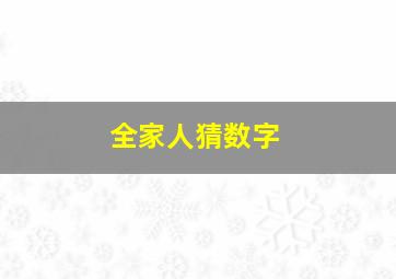 全家人猜数字