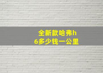 全新款哈弗h6多少钱一公里