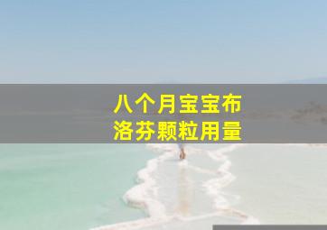 八个月宝宝布洛芬颗粒用量