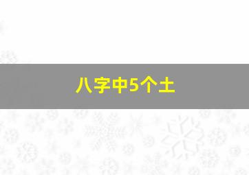 八字中5个土