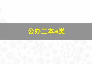 公办二本a类