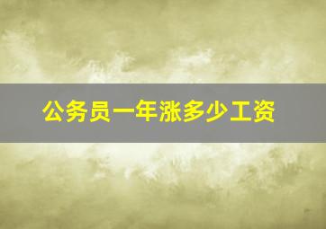 公务员一年涨多少工资