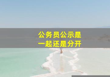 公务员公示是一起还是分开