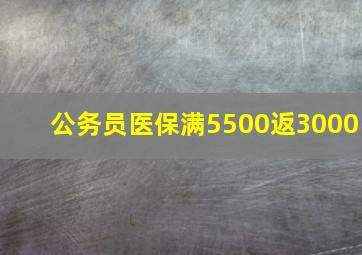 公务员医保满5500返3000