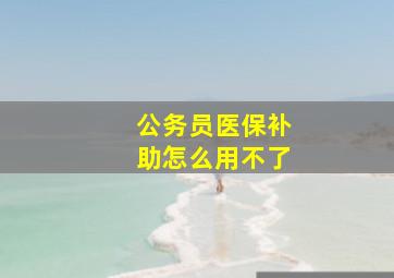 公务员医保补助怎么用不了