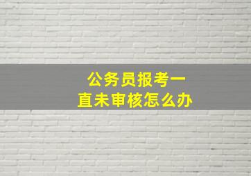 公务员报考一直未审核怎么办