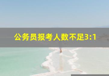 公务员报考人数不足3:1