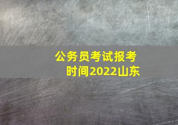 公务员考试报考时间2022山东