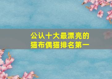 公认十大最漂亮的猫布偶猫排名第一