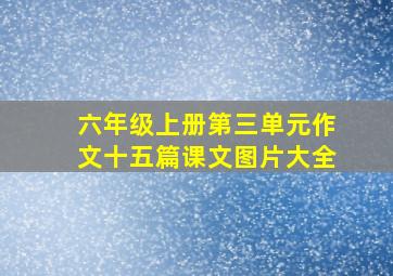 六年级上册第三单元作文十五篇课文图片大全