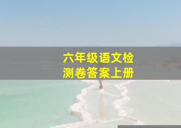 六年级语文检测卷答案上册