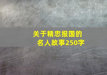 关于精忠报国的名人故事250字