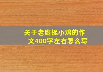 关于老鹰捉小鸡的作文400字左右怎么写