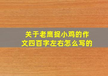 关于老鹰捉小鸡的作文四百字左右怎么写的