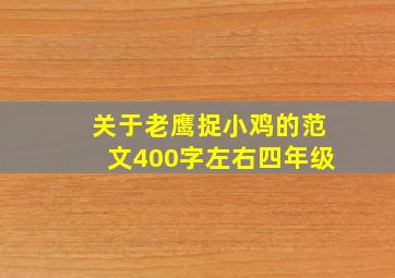 关于老鹰捉小鸡的范文400字左右四年级