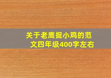 关于老鹰捉小鸡的范文四年级400字左右