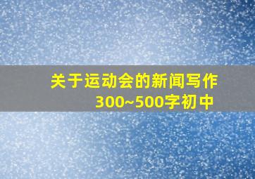 关于运动会的新闻写作300~500字初中