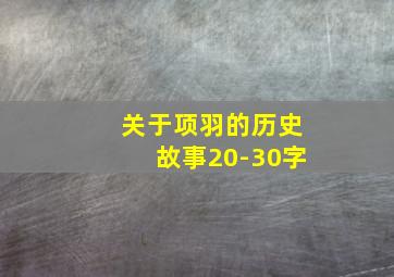 关于项羽的历史故事20-30字