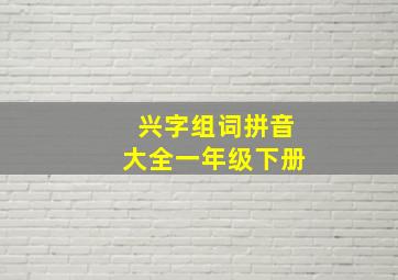 兴字组词拼音大全一年级下册