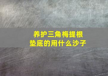 养护三角梅提根垫底的用什么沙子