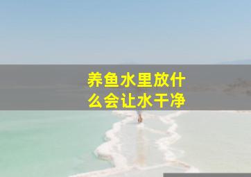 养鱼水里放什么会让水干净