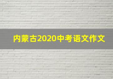 内蒙古2020中考语文作文