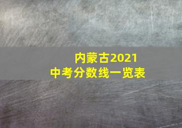 内蒙古2021中考分数线一览表