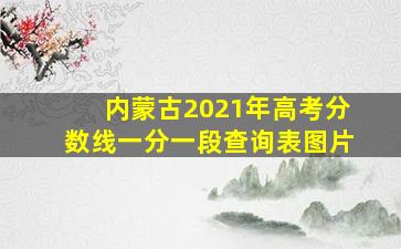 内蒙古2021年高考分数线一分一段查询表图片