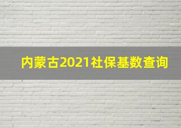 内蒙古2021社保基数查询