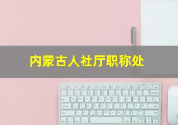 内蒙古人社厅职称处