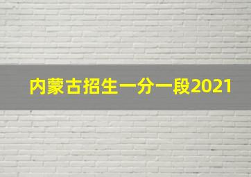 内蒙古招生一分一段2021