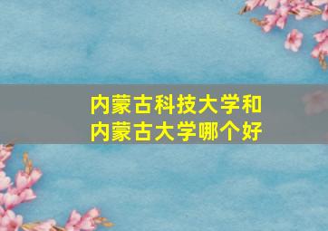 内蒙古科技大学和内蒙古大学哪个好