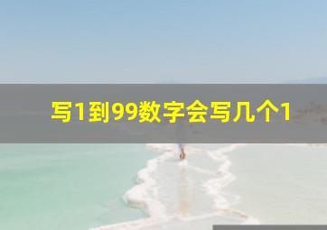 写1到99数字会写几个1