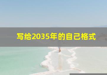 写给2035年的自己格式