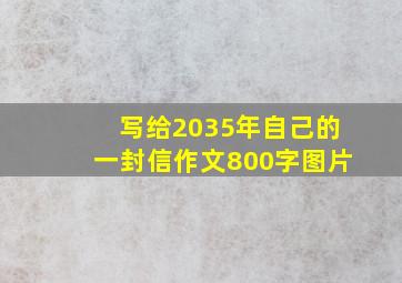 写给2035年自己的一封信作文800字图片