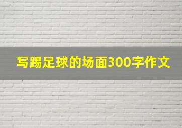 写踢足球的场面300字作文