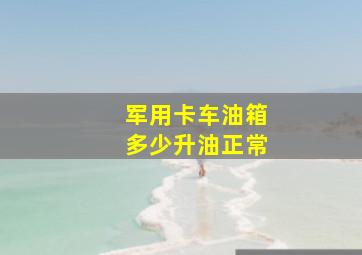 军用卡车油箱多少升油正常