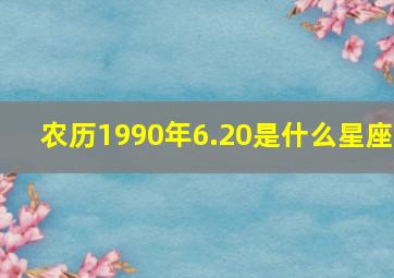 农历1990年6.20是什么星座