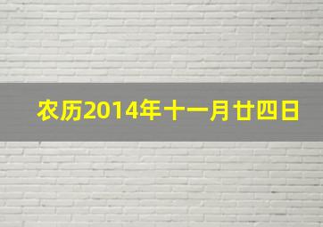 农历2014年十一月廿四日