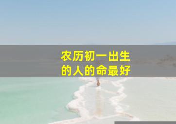 农历初一出生的人的命最好