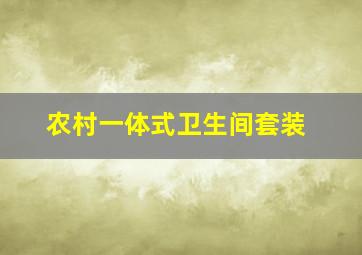 农村一体式卫生间套装