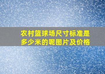 农村篮球场尺寸标准是多少米的呢图片及价格