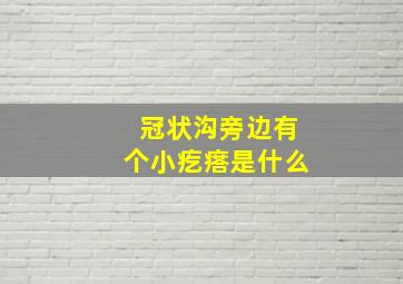 冠状沟旁边有个小疙瘩是什么